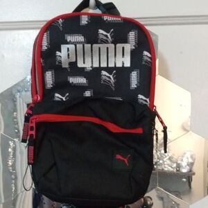 Puma Black and Red Logo Insulated Lunch Bag